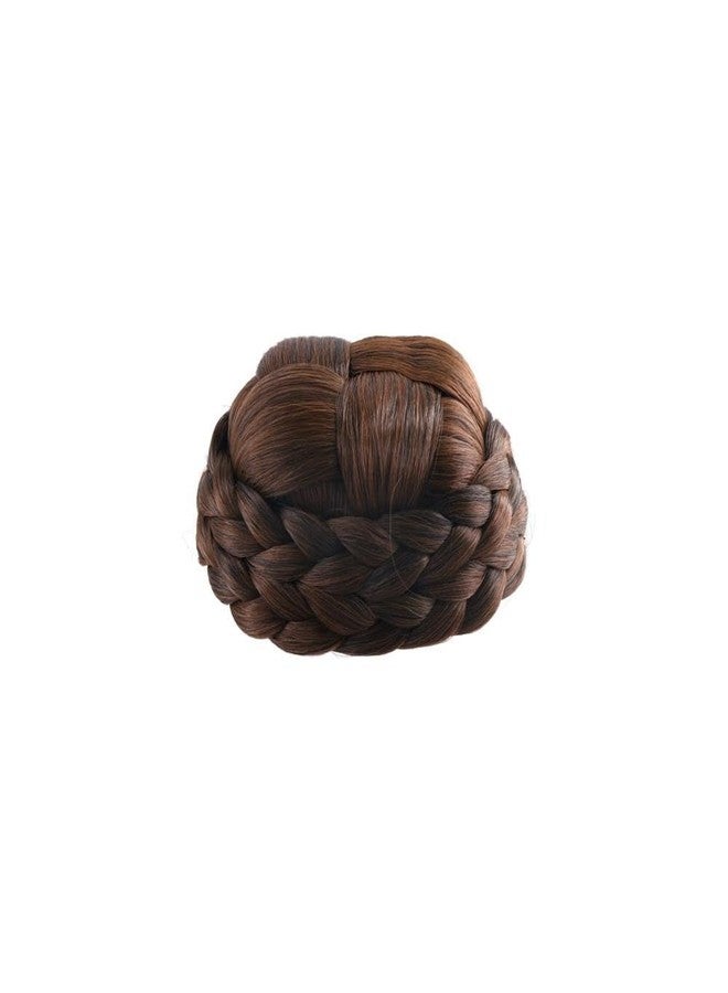 Pokinge Braided Hair Bun Women Hair Piece, High Temperature Fiber, Party Costume Accessory, Light Brown, 1 Count - Image 3
